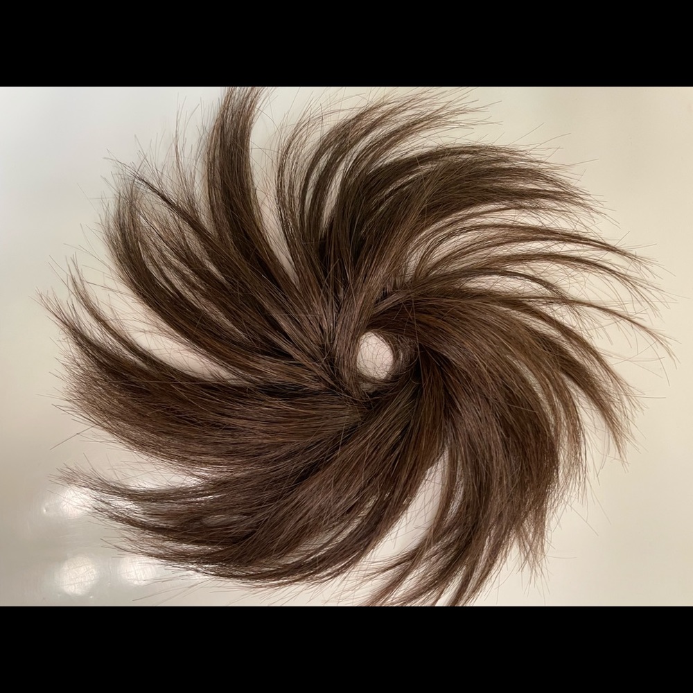 Brown ponytail with wig
